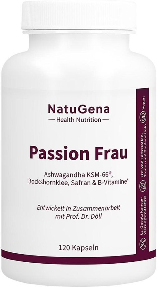 NatuGena Passion Frau Ashwagandha+Safran+Maca+B6 Kapseln 120stk