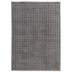 Fellimitat Waves Polyester Grau Anthrazit 160 x 220 cm