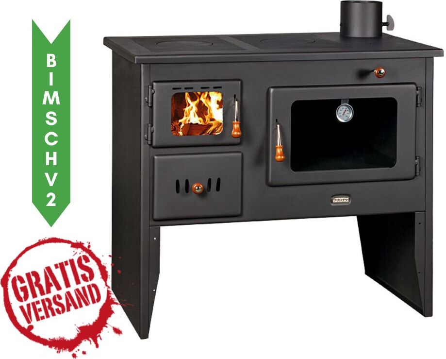 Küchenofen Prity mit Backofen und Kochplatte, Modell 2P41, Leistung 15,2kW, Füße