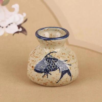 Inspired Living Chinese Style Ceramic Toothpick Holder And Cotton Swab Jar Mini Retro Vase style1 a 6x5.5cm