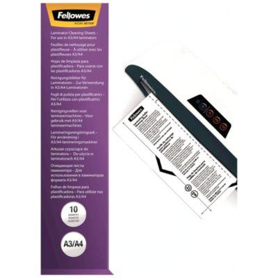 Fellowes® Reinigungsblätter für Laminiergeräte, universal, Format A4, L 303 x B 215 mm, Papier, weiß, 10 Stück