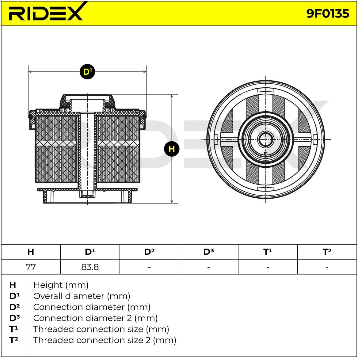 RIDEX 9F0135 Fuel filter