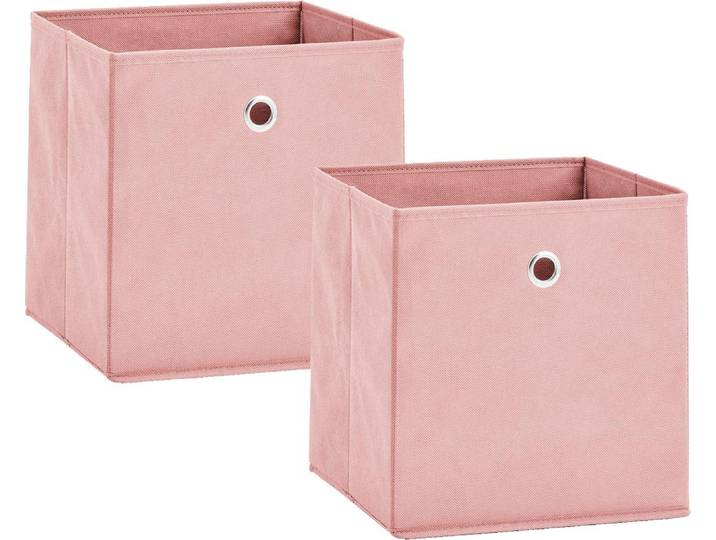 Aufbewahrungsbox ZELLER PRESENT, rosa, B:28cm H:28cm T:28cm, Vlies, Aufbewahrungsboxen, Aufbewahrungsbox, faltbar und schnell verstaut