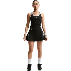 NIKE Advantage Dri-FIT High-Waist Tennisrock Damen 010 - black/white XL