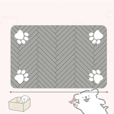 Uplift Essentials Quick Dry Absorbent Pet Feeding & Bowl Placemat grey m