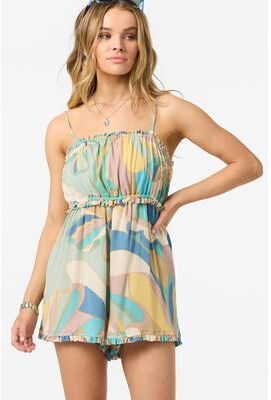 O'Neill s Micah Butterfly Romper in Desert Sage, Size Large, Viscose