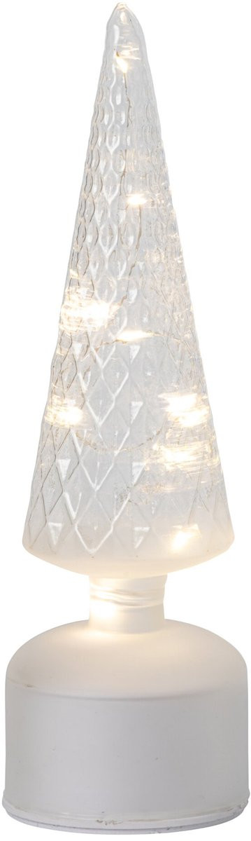 J-Line Decoratieve Draaiende Boom met LED-lichtjes, Transparant Glas, Small