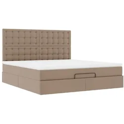 vidaXL Ottoman-Bett mit Matratze & LEDs 160x200cm Kunstleder