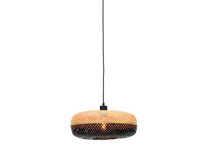 Hängeleuchte Palawan Naturfarben/Schwarz B: 40 cm