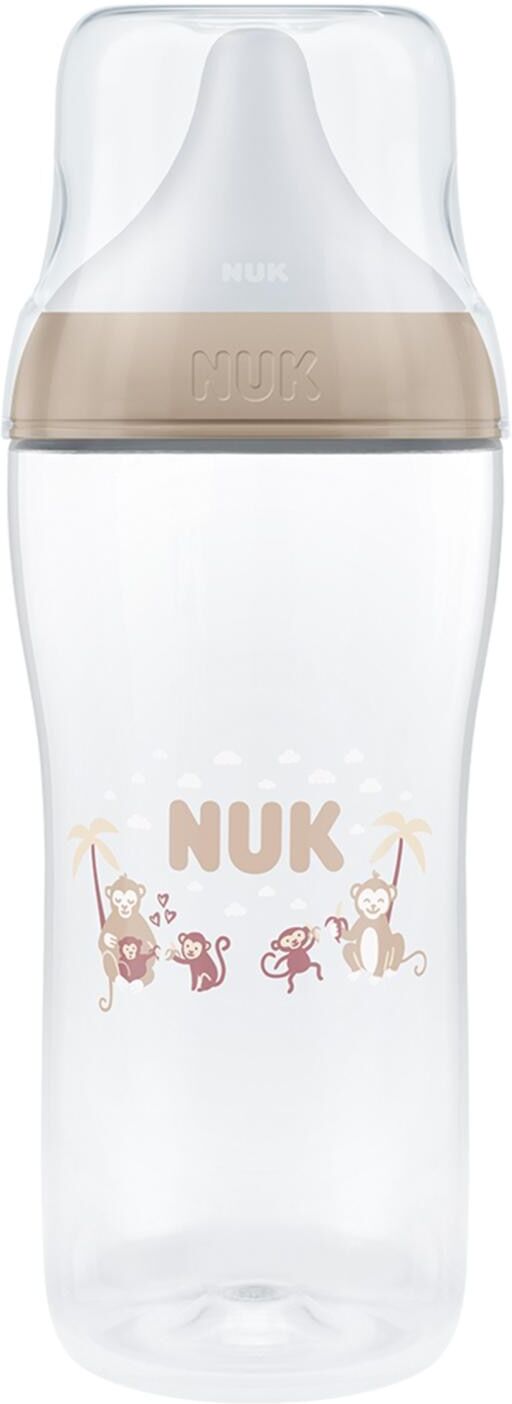 NUK Biberón perfect match con control temperatura 360ml.  (7.1 X 7.1 X 24.3 Cm) Beige Sierra niño