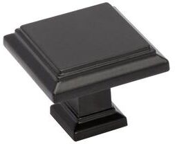"Utopia Alley Dover Cabinet Ring Pull Knob - Vintage Cabinet Hardware with Hand Finished Matt Black, 1.26"", 3.78"" & 5"""