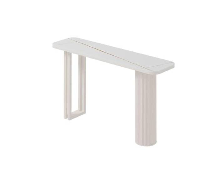 HLDJYLZS Konsolentisch aus Sinterstein mit Carbonstahlrahmen Sintersteinplatte, Carbonstahlrahmen, italienischer Stil, platzsparendes Design, Flur, Eingangsbereich, Wohnzimmer