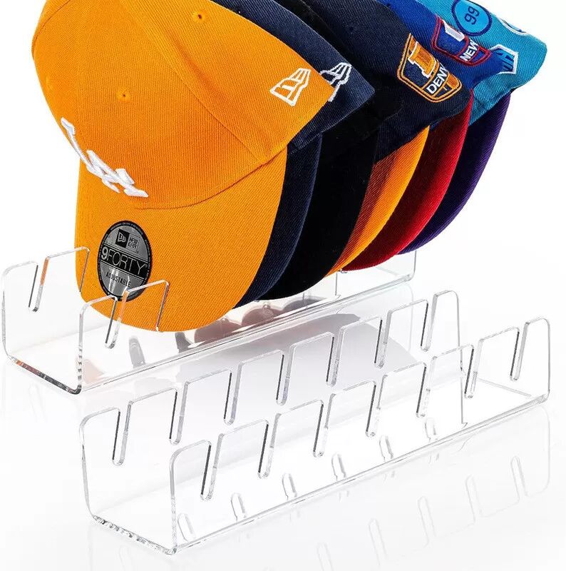 INF Pack de 2 organiseurs de casquettes de baseball pour ranger les chapeaux Transparent