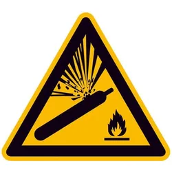 SafetyMarking® Warnaufkleber Warnung vor Gasflaschen 10 cm x 10 cm