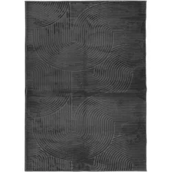 vidaXL Teppich IZA Kurzflor Skandi-Stil Anthrazit 200x280 cm