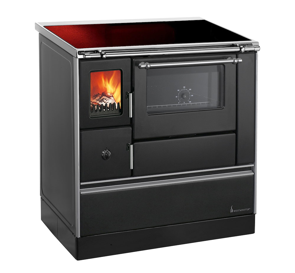 WAMSLERHAUSU Holzherd K76F-90 Westminster 90cm,Re,Schwarz,Cerankochfeld 16973836