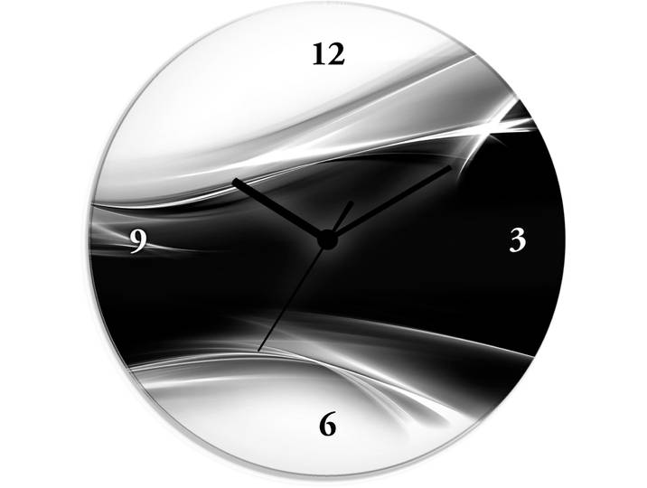Wanduhr ARTLAND Kreatives Element , schwarz, T:1,8cm, Wanduhren, Wanduhr, wahlweise mit Quarz- oder Funkuhrwerk, lautlos ohne Tickgeräusche