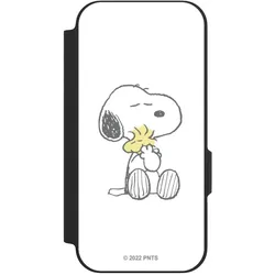 Nivocase Klapphülle für Google Pixel 9a Handyhülle aus Kunst Leder NIVOflip schwarz Liebe Peanuts Snoopy (Google Pixel 9a), Smartphone Hülle, Schwarz