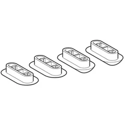 Geberit Set Puffer für WC-Sitz 598014000 Service Kit, +/- 2mm, je 2 St.