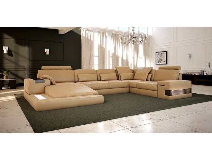 Xlmoebel Ecksofa Eckledersofa Bellini in modernem Design mit hochwertiger Polsterung, Hergestellt in Europa