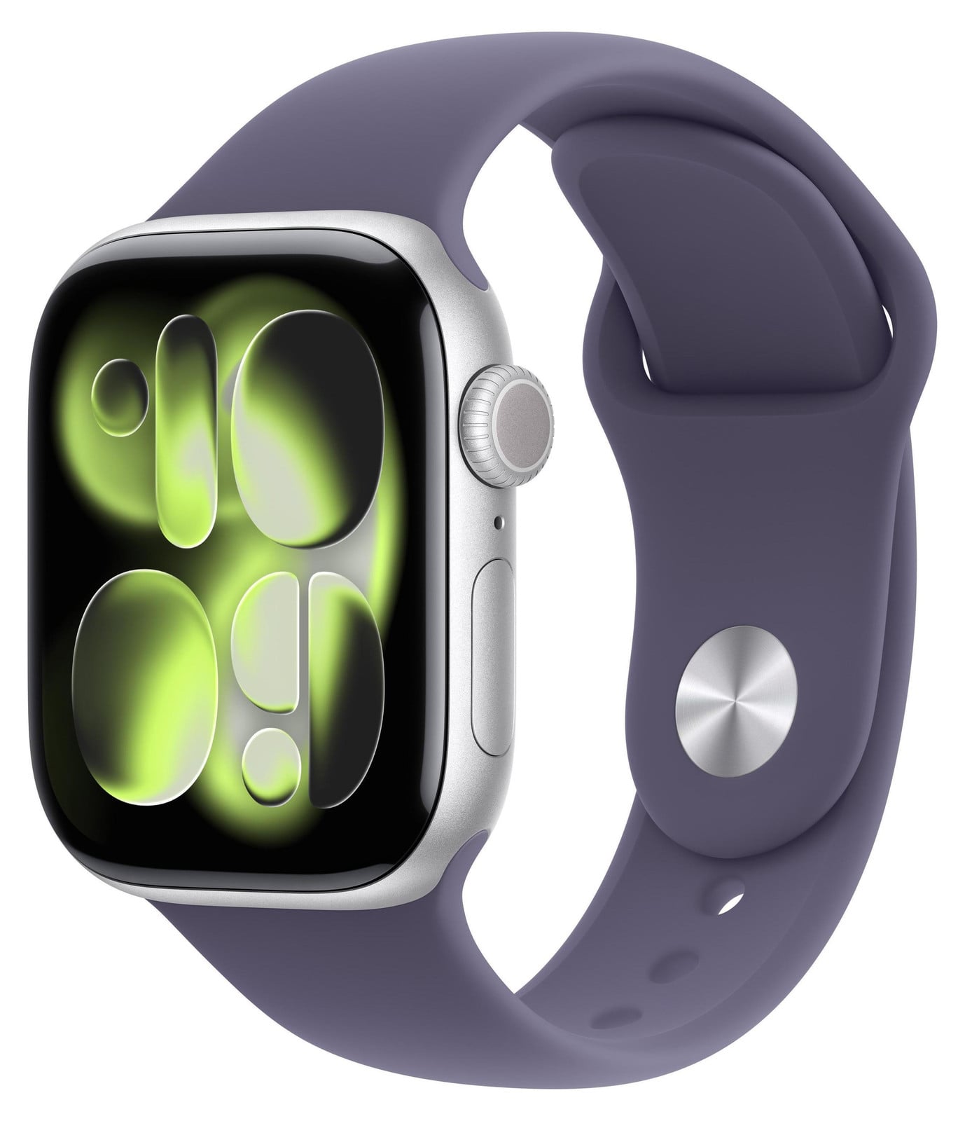 Apple Watch Series 11 GPS + Cellular - 42mm - Silver Aluminum Case - Purple Fog Sport Band - S/M
