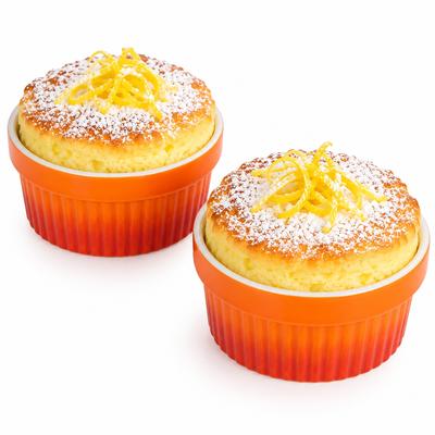 2x Crossy Orange Soufflé Schälchen 290ml Ramekins Airfryer Mini-Backform Muffins
