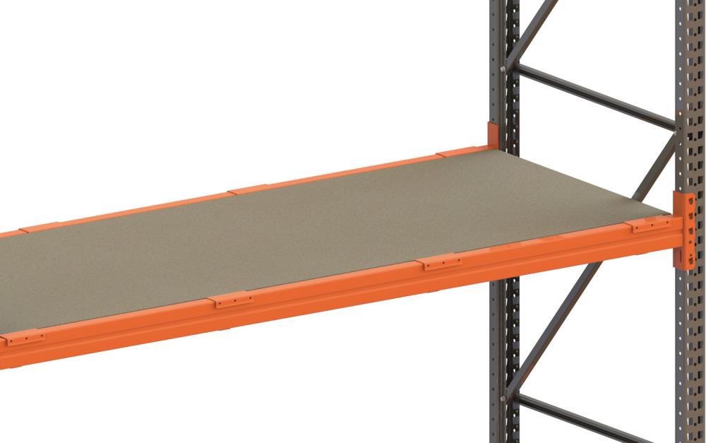 Spanplattenboden 3600 x 1100 x 38 mm mit abgesetzten Tiefenauflagen für multipal