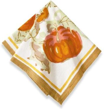 Couleur Nature Harvest Pumpkin Square Cotton Napkin (Set of 6)