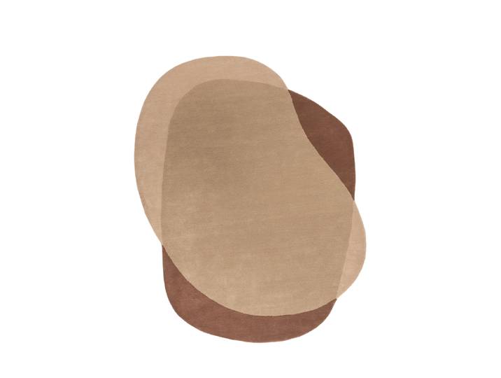Handgetufteter Designer Wollteppich „Element Moore Caramel“, verschiedene Grössen Brauntöne BRINK & CAMPMAN