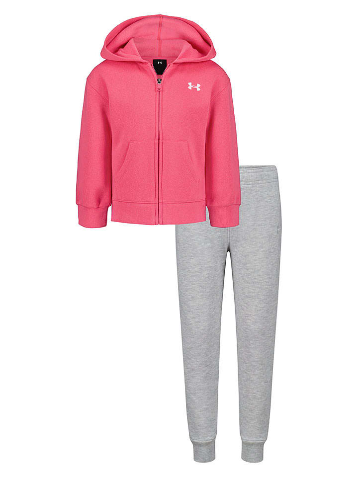 Under Armour 2tlg. Outfit in Pink/ Grau - 116-122