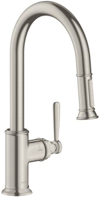 Hansgrohe Axor Montreux Küchenarmatur 16581800 Edelstahl-Optik, Ausziehbrause, schwenkbar