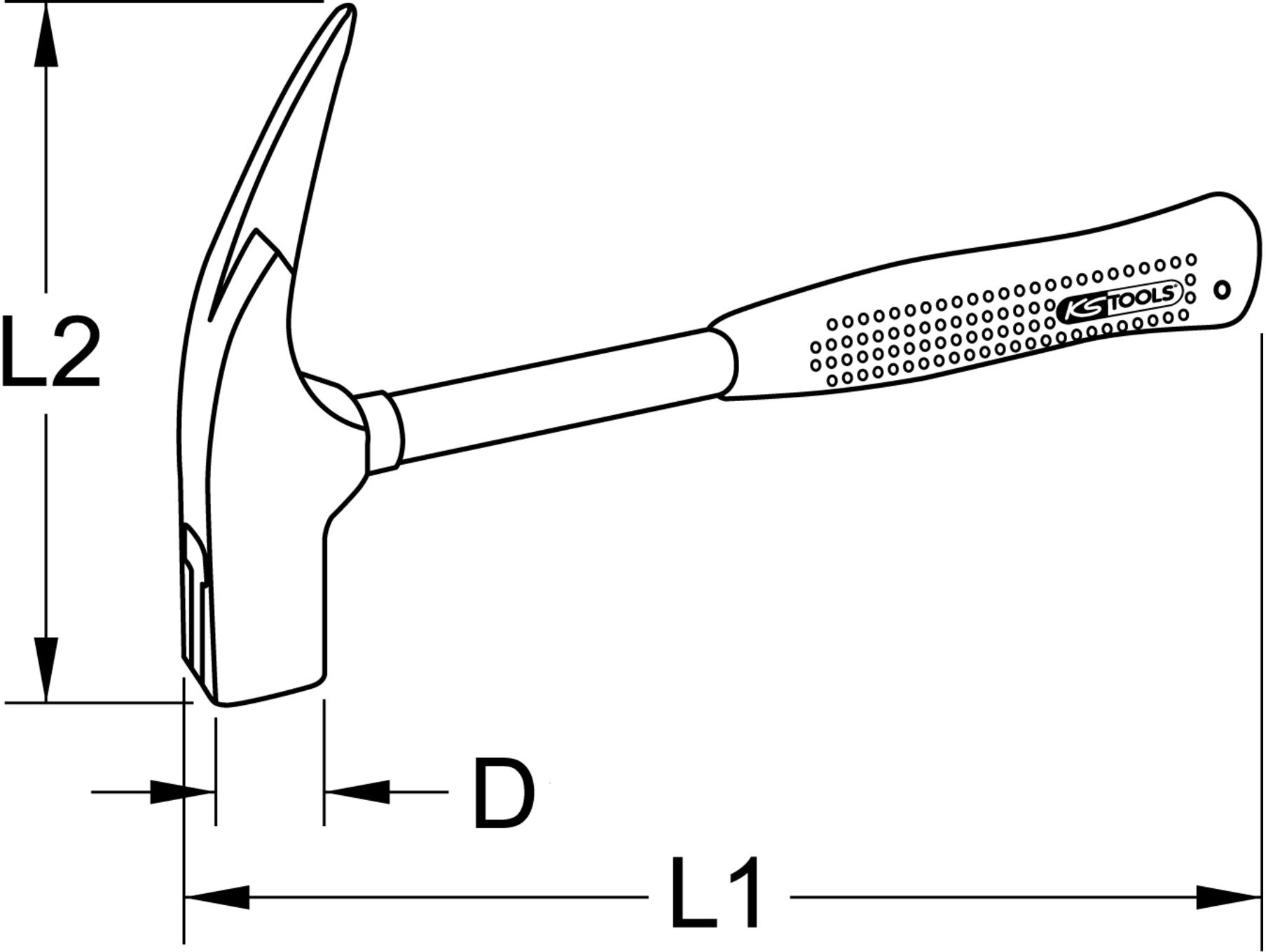 KS Tools Betonschalhammer, magnetisch, 600g (142.1411)