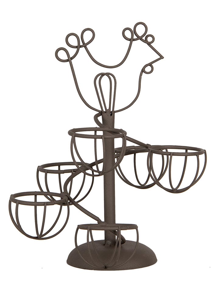 Clayre & Eef Eierhalter in Braun - (H)23 x Ø 17 cm - onesize