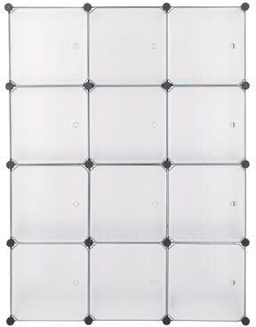 karlinc 12-Cube Storage Shelf Bookcase Bookshelf White