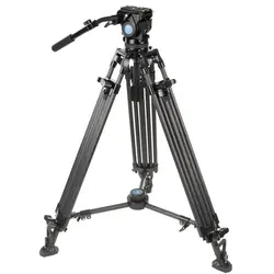 Sirui BCT-2203+BCH-10 Broadcast Stativ mit Videokopf (Metall), Stativ