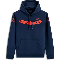 Alpinestars Velocifier, Kapuzenpullover - Dunkelblau/Neon-Rot - S
