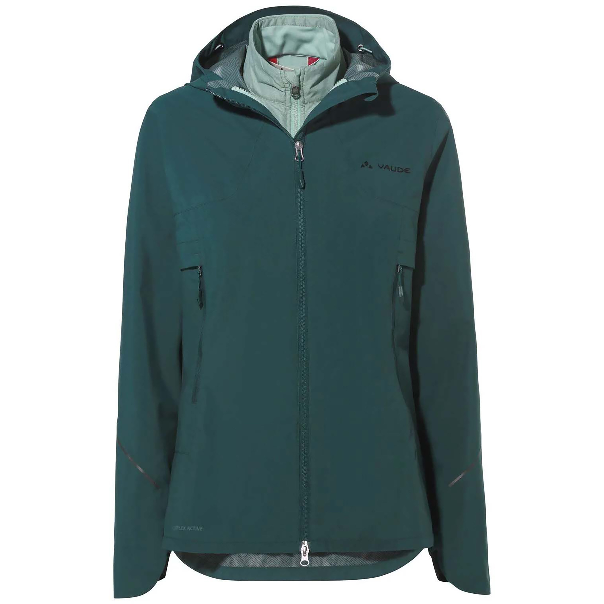 Vaude Yaras 3in1 Damen Doppeljacke gruen Größe L Mountainbike Elastisch Wasserabweisend