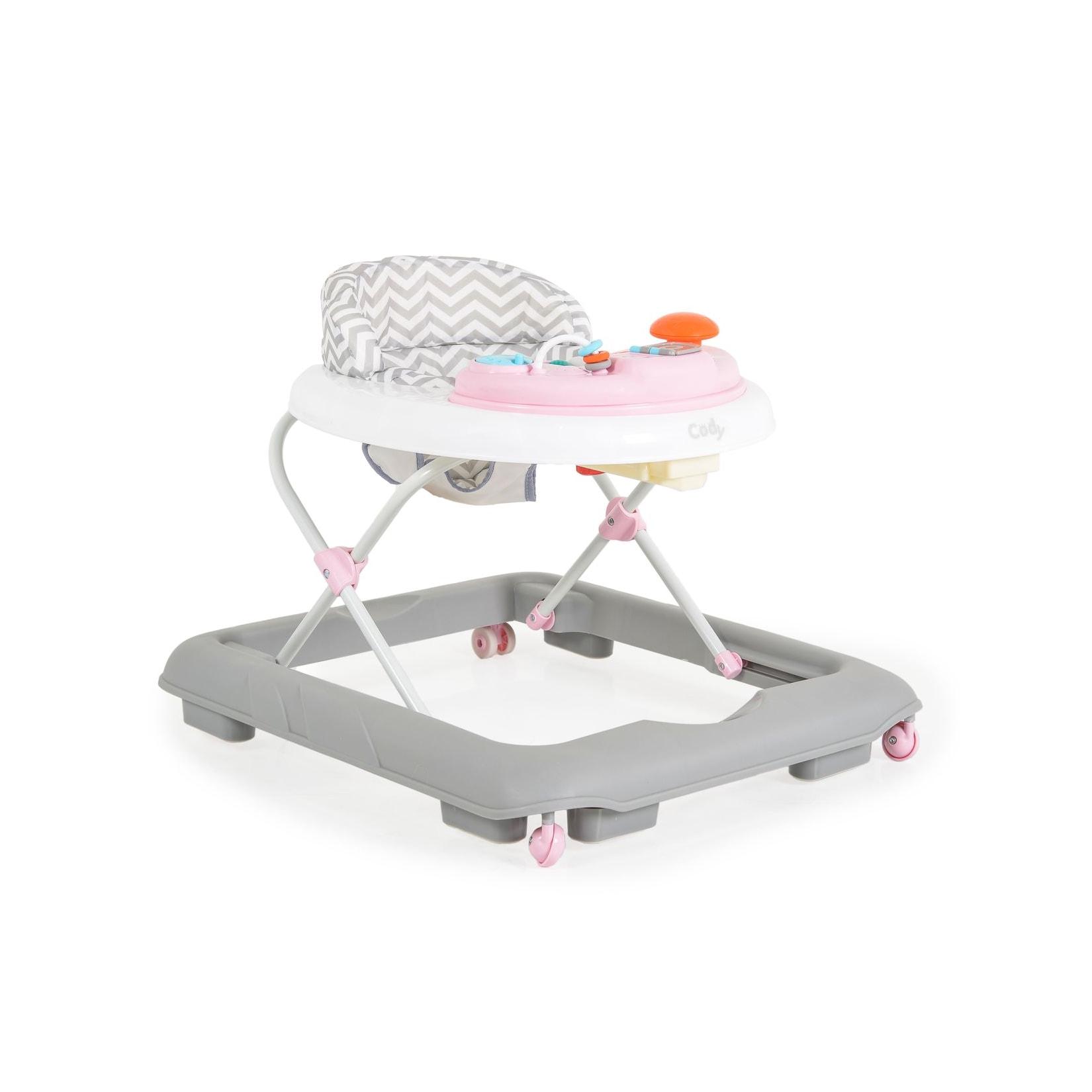 Cangaroo Lauflernhilfe Cody höhenverstellbar Musikfunktion Spielcenter Stopper rosa Baby