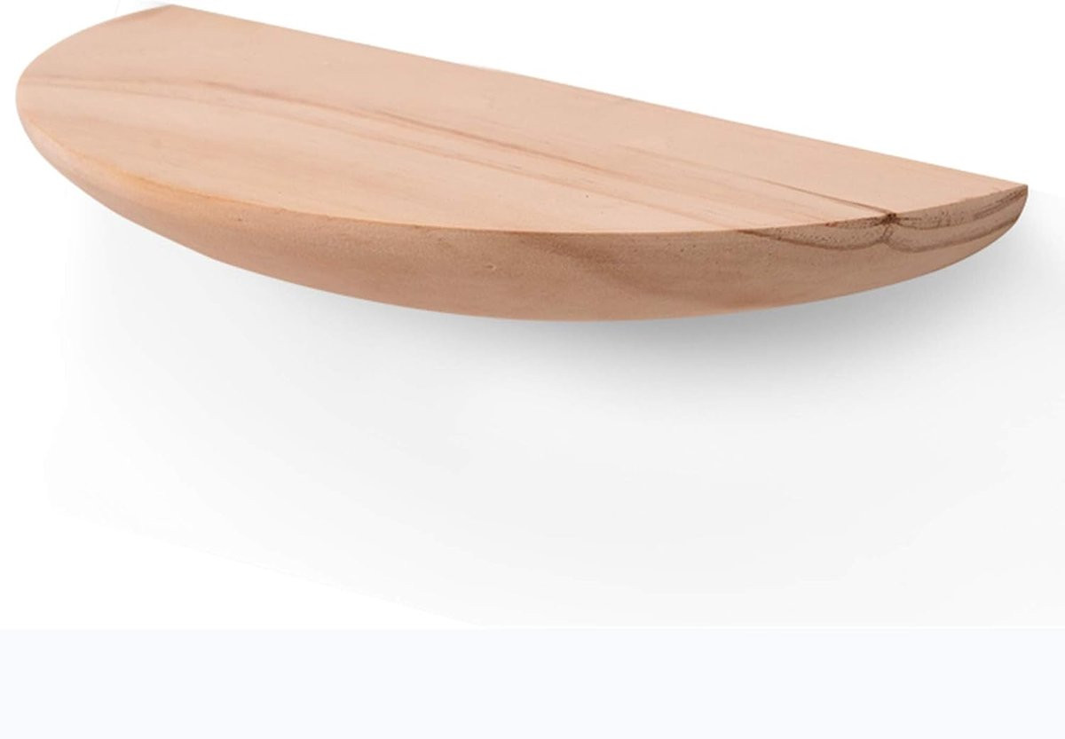 Handgemaakte houten wandplank - Zwevende decoratieve plank van massief hout - Natuurlijk
