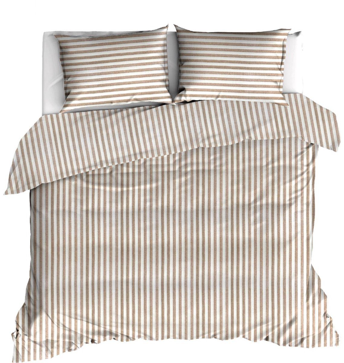 Linolux Dekbedovertrek Fresh Stripe Sand 2-persoons