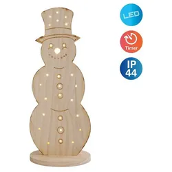 Näve LED-Holz-Dekoleuchte SNOWY groß