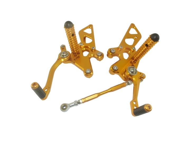 Hurbike-Ensembles arrière réglables pour conducteur, repose-pieds arrière, repose-pieds pour Kawasaki Ninja 250R EX 250 R 2008 2009 2010 2011 2012