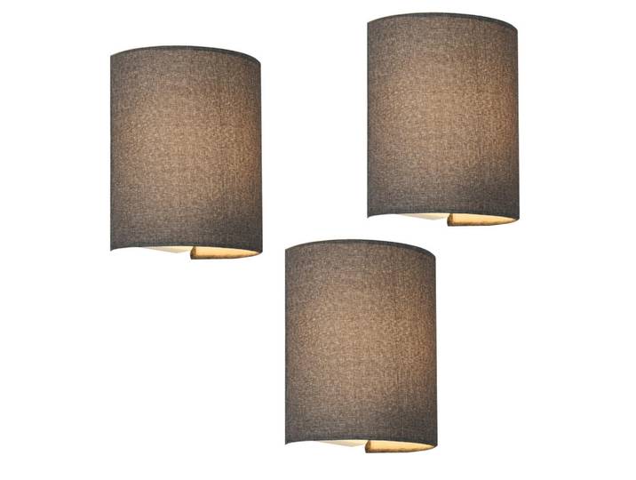 lux.pro Wandleuchte-Set 3 Tlg., Grau, E27, 17.5x20x13 cm, Lampen & Leuchten, Innenbeleuchtung, Wandleuchten