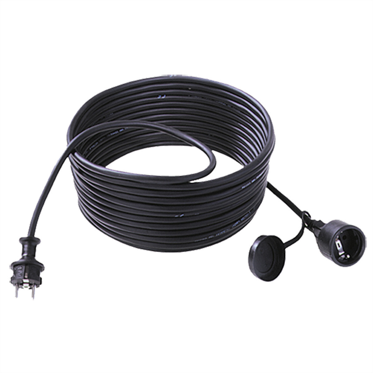 Bachmann verlengsnoer H07RN-F rubber/neopreen met beschermingscontact, zwart, 50 meter