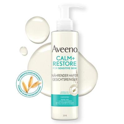 Aveeno Calm+ Restore nährender Hafer Gesichtsrein. 200 ml Flüssigseife