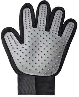 Inspired Finds Breathable Pet Hair Removal Grooming Gloves For Cats & Dogs grey Left
