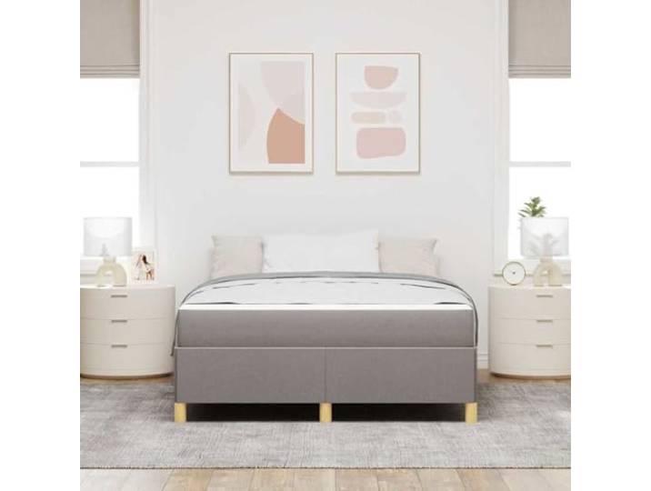 KTHLBRH Doppelbett Stoff 160 x 200 cm mit Stauraum Technisches Holz, minimalistisches Design, robuste Struktur, für kleine Wohnungen