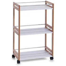 Rollwagen BAMBOO (BHT 51x81x30 cm) - silber - BHT 51x81x30 cm