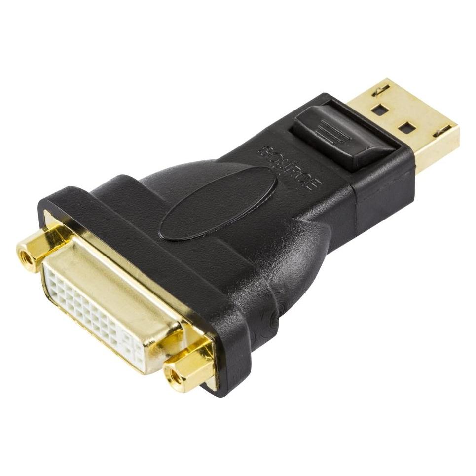 Deltaco DP-DVI Kabeladapter 20-pin ha DL DVI-D Schwarz (DisplayPort, DVI) (DP-DVI)