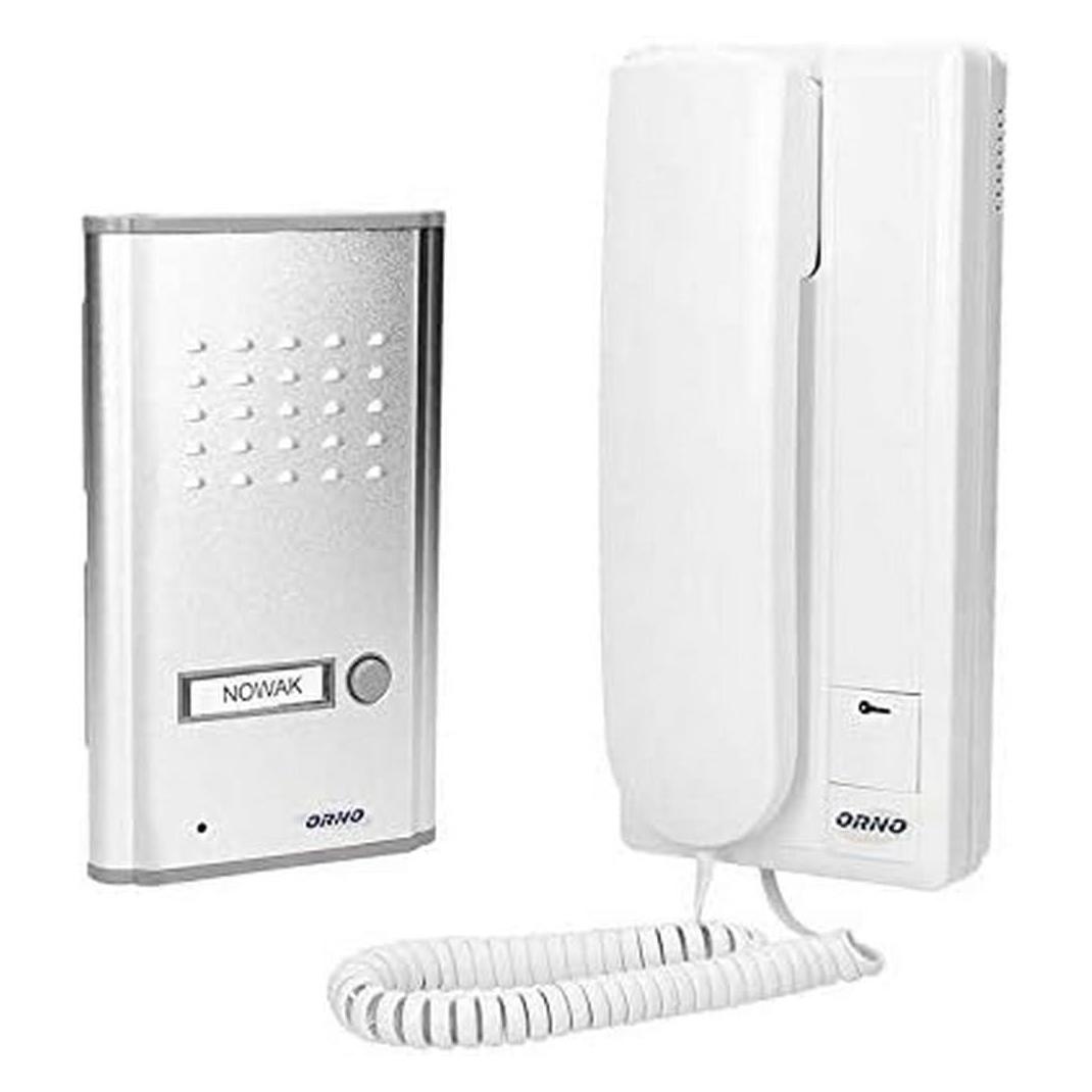 MGA ORNO Fossa Gegensprechanlage 1 Einfamilienhaus für Unterputz 2-Draht 230 V AC Nachname Hintergrundbe (Kabelgebunden) (OR-DOM-RL-901)